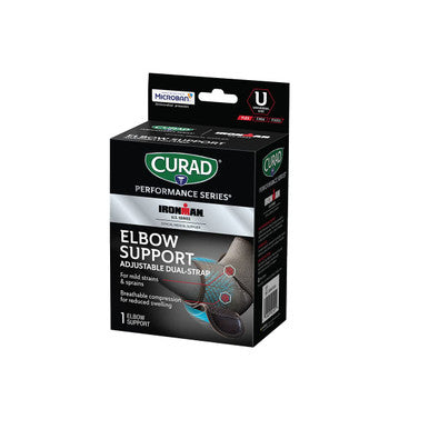 Curad Performance Series IRONMAN Elbow Support Adjustable Universal Pack of 4