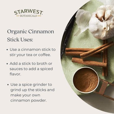 Starwest Organic Cinnamon Sticks 1 Lb 2 3/4" Length | For Baking Cooking & Beverages | Non-Gmo her
