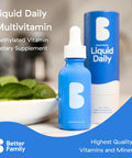 Better Family - Liquid Daily Multivitamin - All-In-One Wellness Drop - All Ages & Genders - Methylated Vitamins - No Sugar Or Artificials - Gluten Free, Non-Gmo - Dietary Supplement - 2Oz (60 Ml)