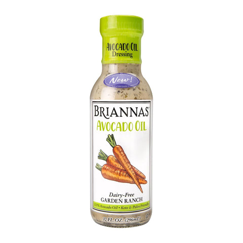 BRIANNAS - Avocado Oil Balsamic Vinaigrette Dressing - Nutrient Rich, Keto Friendly, Vegan Salad Dressing made with 100% Avocado Oil - 10 oz. Bottle