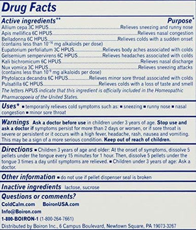 Boiron Children'S Coldcalm 160 Ct