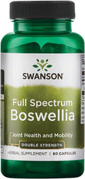 Swanson Double Strength Boswellia - Ayurvedic Herb for Joint Flexibility & Mobility Support - Boswellia Serrata Resin - (60 Capsules 800mg Each)