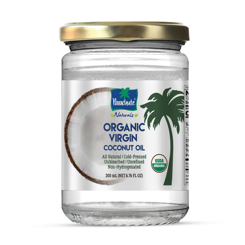 "Parachute Naturalz Organic Virgin Coconut Oil | Cooking Oil, Hair Oil, Body Oil & Oil Pulling | Cold Pressed | Unbleached | Unrefined | Non-Hydrogenated | MCT Oil | USDA Certified | 32 Fl. Oz | Plastic Jar"