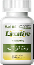 HealthA2Z Laxative Bisacodyl 5mg Gentle and Fast Overnight Relief for Constipation