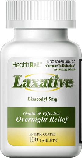 HealthA2Z Laxative Bisacodyl 5mg Gentle and Fast Overnight Relief for Constipation
