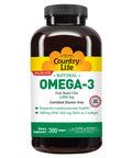 Country Life Omega-3 Fish Body Oils 1000 Mg 300-Count