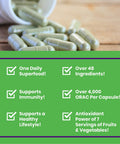 Paradise Herbs Earth's BlendAÃƒâ€šÃ‚Â® Organic Superfood Multivitaman with Iron Antioxidants Probiotics Adaptogens Vitamins A, B, C, D, K2 120 Vegetarian Capsules