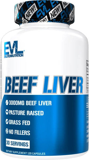 Evlution Grass Fed Beef Liver Capsules - Pasture Raised Desiccated 3000Mg - Supplement For Energy Immunity And Liver Support - Iron Rich Beef Organ Supplement For Men And Women (30 Servings)