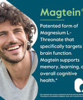 Bestvite Magtein Magnesium L-Threonate Capsules - 2000mg per Serving (120 Vegetarian Capsules) - Patented and Bioavailable Magnesium - No Stearates - No Fillers - Vegan - Non GMO - Gluten