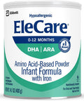 EleCare Hypoallergenic Amino Acid-Based Infant Formula, Complete Nutrition for Food Allergies and GI Conditions, Amino Acid-Based Baby Formula Powder, 14.1-oz Can