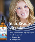 KAL Ultra Biotin DropIns 10,000 mcg Supplement | Healthy Hair Growth Formula | Skin Health and Strong Nails Support | Natural Mixed Berry Flavor | 2 ounces