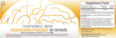 Hesperidin Powder | 60 Grams | Citrus aurantium | 90% Extract | Supports Metabolic Function + Cardiovascular Health