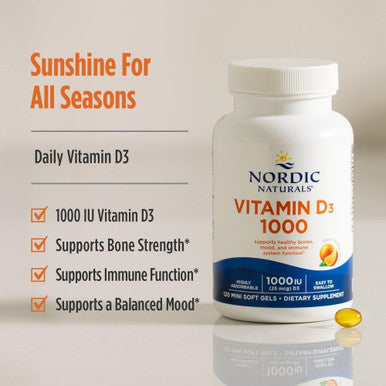 Nordic Naturals Vitamin D3 1000 IU Orange Flavor 120 Softgels