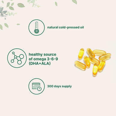 Micro Ingredients Flaxseed Oil 1400mg Softgels 300 Counts | w/ 700mg ALA Omega 3 Cold Pressed Rich in Fatty Acids Alpha Linolenic Acid Support Heart Health & Immune System | Non-GMO No Gluten - 300 Servings