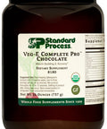 Standard Process Veg-E Complete Pro Chocolate - Whole Food Nail Health, Hair Health And Skin Health With Pumpkin Seed Protein Pow