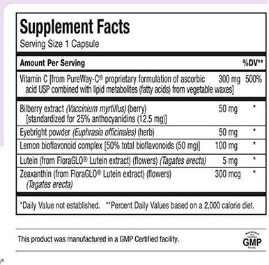 Maxi Health Bilberry Supreme With Eyebright And Lutein Eye Support Formula 120 Count