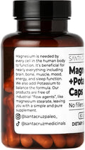 Santa Cruz Paleo Magnesium + Potassium Caps Supplement For Men And Women Paleo Keto Sugar and Gluten Magnesium Glycinate 166Mg And Potassium Citrate 38Mg Per Serving American Made 60 Caps