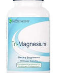 Nutra Biogenesis TriMagnesium Triple Magnesium Complex High Absorption Supplement with Citrate Malate and Oxide for Bone Muscle and Teeth Support 3 in 1 Formula for Women and Men 120 Capsules