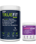 Vegan AminoLean Pre Workout Energy (Acai 25 Servings) with TrueFit Vegan Protein Powder (Creamy Vanilla 2 LB)