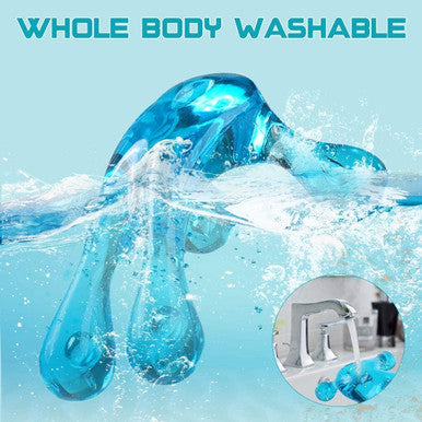 Palm Massage Tool - Easier Grip Handheld Massage Tool, Four Point Massage Tool, For Deep Tissue Pain Relief (Blue)