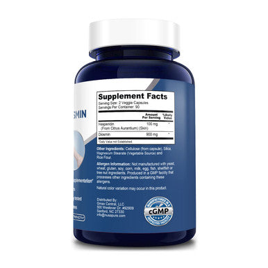 Diosmin - Hesperidin 1000mg 180 Veggie Caps (Vegan, Non-GMO, Gluten-Free)