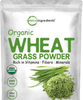 Sustainably US Grown Organic Wheat Grass Powder 100 WholeLeaf 10 Ounce 94 Serving Rich in Immune Vitamins Fibers and Minerals Support Digestion Function Vegan Friendly