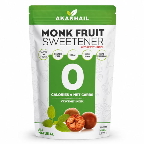 Monk Fruit Sweetener with Erythritol - Sugar Substitute for Baking & Drinks - Zero Calorie Sugar Alternative - Zero Carb - Keto Friendly Sweetener - Non GMO Gluten Free Sweetener - 3 Pound