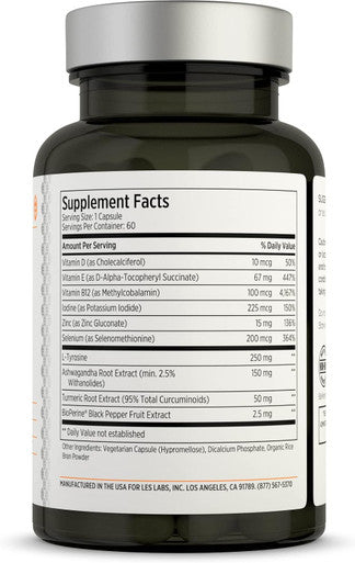 Les Labs Cortisol and Metabolic Health Support Duo- Cortisol Health and Thyroid Support to Help with Balanced cortisol Response and metabolic Health