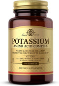 Solgar Potassium Amino Acid Complex 100 Tablets - Nerve & Muscle Health - Promotes Electrolyte Balance - Non-Gmo Vegan Gluten Free Dairy Free Kosher - 100 Servings