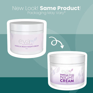Eva Naturals Vanilla Bean Night Repair Cream Green Tea Vitamin E Face Night Cream For Smoother Softer Skin While Reducing Wrinkles and Fine lines Anti Aging Moisturizer For All Skin Types 2 Oz
