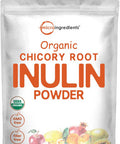 Micro Ingredients Organic Chicory Root Inulin Powder 2 Pounds | Natural Prebiotic Fiber Supplement | Intestinal Support for Colon and Gut Health | Non-GMO and Vegan Friendly