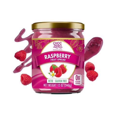 ChocZero Keto Blueberry Fruit Spread, No Added Sugar, Low Carb, All Natural Jam, Sweetened with Monk Fruit (1 jar, 12 oz)
