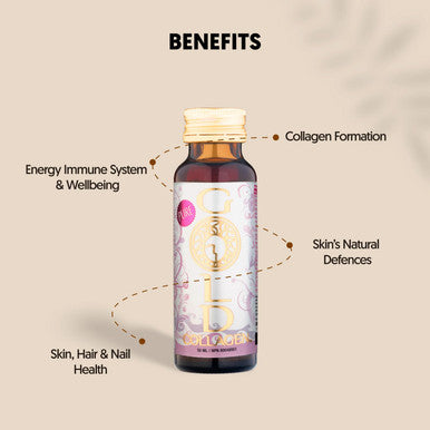 GOLD COLLAGEN Pure - Collagen Supplements for Women & Men with Biotin for Hair Growth Skin and Nail - Anti Wrinkle Immune System Booster with Hyaluronic Acid Vitamin C B6 and Zinc 1 Pack 10x50 ml