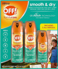 Off Family Care Insect Repellent Smooth & Dry Travel Aerosol Sprays 6 Oz. 2.5 Oz