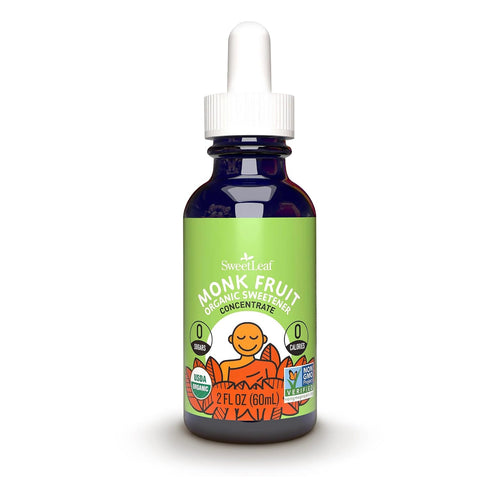 SweetLeaf Organic Monk Fruit Liquid Orange Passionfruit Flavored Sweetener, 2 Oz