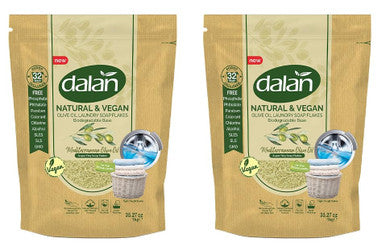 Dalan Natural & Vegan Olive Oil Laundry Soap Flakes Baby Powder Detergent - 32 Wash (1)