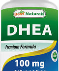 Best Naturals DHEA 100mg Supplement 60 Capsules - Supports Balanced Hormone Levels for Men & Women - Promotes Healthy Aging - USA Manufactured