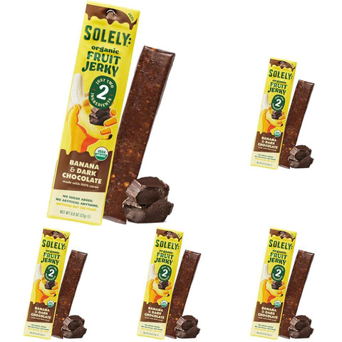 Solely - Organic Mango Fruit Jerky - 12 Individually Wrapped Fruit Strips - Fruit Leather Made from Dried Fruits - Healthy Snacks, Vegan - 0.8oz (23g)