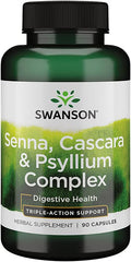 Swanson Senna Psyllium Cascara Complex GI Tract Regularity Support 90 Capsules