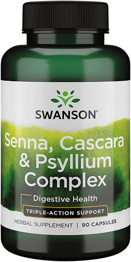 Swanson Senna Psyllium Cascara Complex GI Tract Regularity Support 90 Capsules