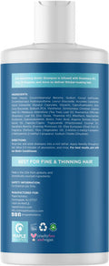 Sulfate Biotin Shampoo And Hair Growth Serum Bundle - Vegan Thickening Shampoo And Serum With Castor And Rosemary Oils For Dry, Damaged Hair