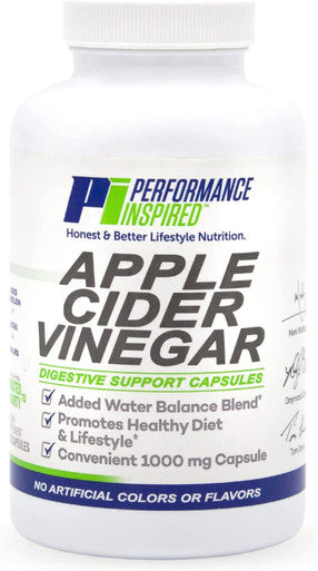 Performance Inspired Nutrition Apple Cider Vinegar Natural Capsules Supports Healthy Weight Loss Blood Sugar Immune System Water Balance Big 180 Count
