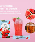 Teazen Summer Watermelon Iced Tea Sugar Uva Black Tea Hydration Drink Mix Decaf 10 Sticks 1.76oz