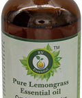 R V Essential Pure Lemongrass Essential Oil 100ml (3.38oz)- Cymbopogon Citratus (100% Pure and Natural Therapeutic Grade)