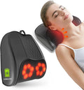 Neck And Back Massager With Heat - Cordless Rechargeable 4D Kneading Deep Tissue Massage Pillow, Neck Massager For Pain Relief Deep Tissue Ideal For Home, Office And Car