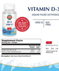 KAL D-3 1000 IU Softgels, 200 Count