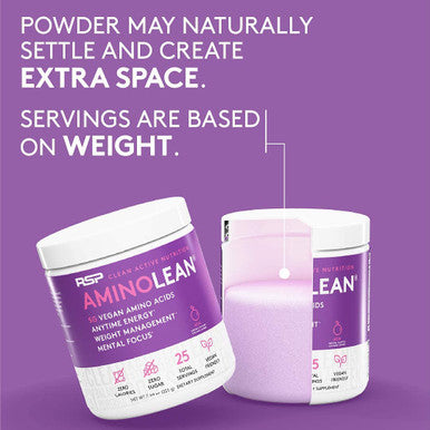 Vegan AminoLean Pre Workout Energy (Acai 25 Servings) with AminoLean Recovery Post Workout Boost (Blue Raspberry 30 Servings)