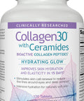 Webber Naturals Collagen30 with Ceramides Bioactive Collagen Peptides 120 Tablets Hydrating Glow Helps Improve Skin Hydration Elasticity Smoothness Non GMO Dairy Gluten