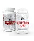 5% Nutrition 2-Stack | Liver & Organ Defender + Turkesterone 1200 | Liver, Kidney, & Heart Support + Ajuga Turkestanica, Ecdysterone, Cyclodextrin, Astragin & Naringin