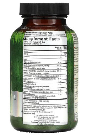Irwin Naturals Ginkgo Smart 60 Softgels 63742